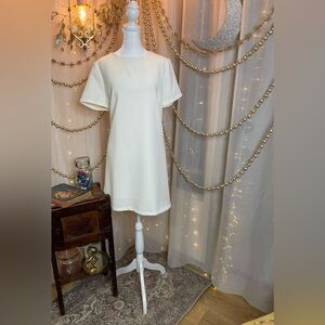 Lulu's Ivory Zip-Up Dress
